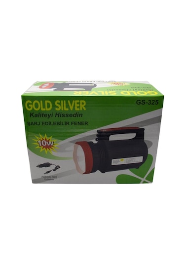 Gold Silver Gs 325 10w Araç Şarjlı El Feneri Siyah