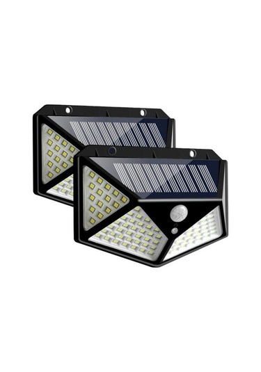 Cbtx Bahçe Aydınlatma 2 Adet 100 Led Açık Veranda Güneş İndüksiyon Duvar Lambası Ayarlanabilir Balkon Bahçe Aydınlatma Küçük Sokak Lambası