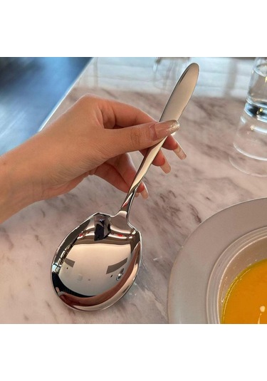 Suntek Magideal Paslanmaz Çelik Restoran Gravies Servis Kaşığı