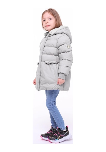 Benitto Kids Kız Bebek Çocuk Mont 51284-gri Gri