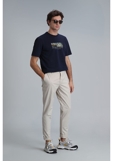 Lufian Tom Smart Erkek Chino Pantolon Slim Fit Bej Bej 111190313100550 Bej