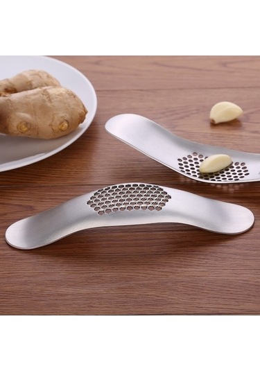 Dancemonkey Ssgp Mutfak Aleti 304 Paslanmaz Çelik Sarımsak Baskılı, Mutfakta Kolaylık Ahşap