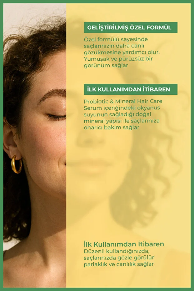 Enzym Cosmetics Probiotik Ve Mineral Onarıcı Saç Bakım Serumu 75 Ml