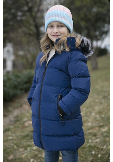 Lela Yakası Suni Kürklü Peluş Astarlı Çıkarılabilir Kapüşonlu Dar Kesim Kışlık Kız Çocuk Mont 5760002 Saks Lela Yakası Suni Kürklü Peluş Astarlı Çıkarılabilir Kapüşonlu Dar Kesim Kışlık Kız Çocuk Mont 5760002 Saks