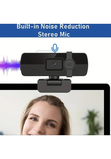 Dashanshop Siyah 4k Webcam Pc İçin Yüksek Çözünürlüklü Usb Mikrofonlu Düşük Distorsiyonlu Zoom Uyumlu