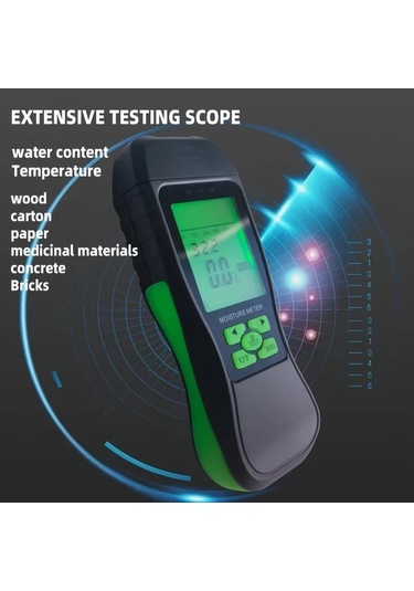 Honeybeeshop Siyah Ahşap Ve Beton İçin Çok Yönlü Nem Ölçer Kolay Okunur Lcd Ekran Dayanıklı Abs Yapı Aaa Piller Dahil Değil