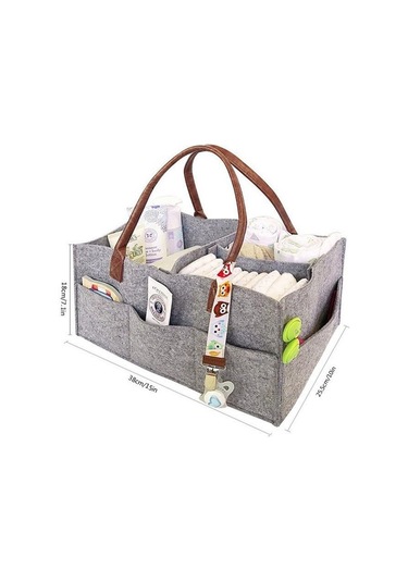 Pembe El Keçe Bebek Bezi Çantası, Özelleştirilmiş Katlanabilir Anne Çantası, Keçe Saklama Seyahat Çantası, Anne Ve Bebek Çantası Pembe