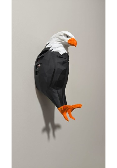 Fastbuy Kartal Şeklinde Renkli Dekoratif Gece Lambası Aplik Beyaz Siyah Ev Dekoru Beyaz - Siyah