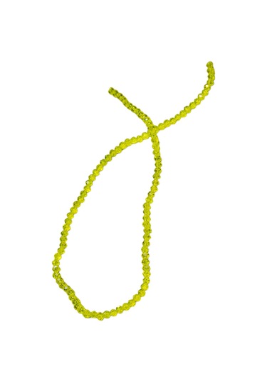 4 Mm Limon Basık Kristal Cam Boncuk 1 Dizi - 110 Adet