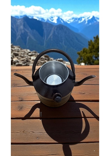 Avcı, Çoban, Kampçı, Çift Taraflı Çaydanlık, Süzekli 4 Litre Mega