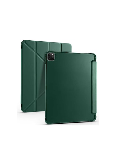 Apple Uyumlu iPad Pro 12.9 2021 (5.Nesil) Kılıf Zore Tri Folding Kalem