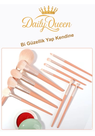 Daily Queen Yüksek Kalite 11 Li Şanpanmay Renk Makyaj Fırça Seti