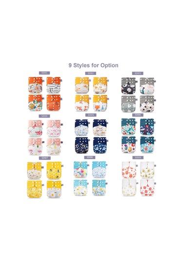 Youtek Yeniden Kullanılabilir Bebek Bezleri - Nefes Alabilir, Su Geçirmez, 4'lü Paket, 3-15kg Bebekler İçin 3 - 5 Yaş