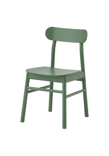 Rönnınge Ahşap Sandalye, Yeşil Renk 1 Adet