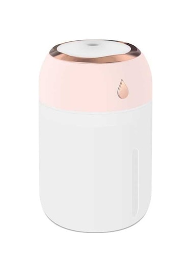 Novahub 330ml Pembe Taşınabilir Nemlendirici - 7 Renkli Led Işık, Sessiz, Ev & Araç Kullanımı