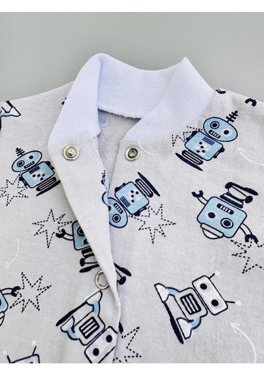 Mukosa Düğmeli Kısa Kollu Üst, 5'li S 367915381 Açık Mavi