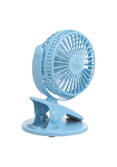 Vkemall Fan 3 Rüzgar Hızı, Usb Şarj, 360 Derece Dönüş, Mavi Mini Masa Fanı