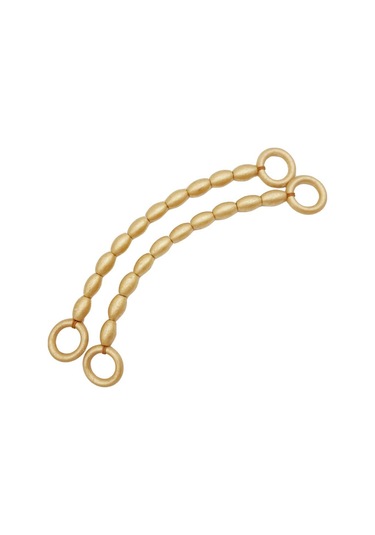 Angel Çanta Aksesuar 20 Mm Oval Ahşap Boncuklu 40 Cm Gold Renk Çanta Sapı