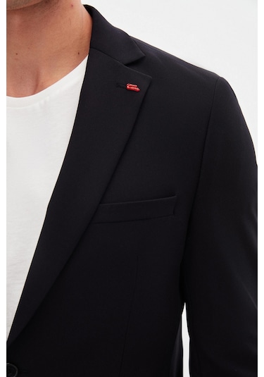 Twn Slim Fit Siyah Düz Takim Elbise 4ec05e301545m 001