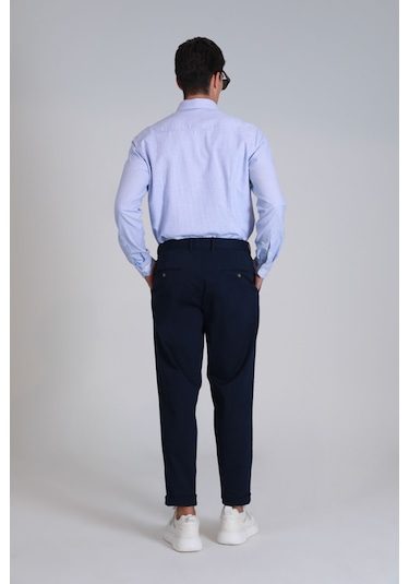 Lufian Gabrıel Spor Erkek Chino Pantolon Slim Fit Lacivert Lacivert 112190305100200 Lacivert