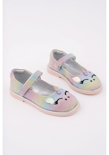 Muggo Paty Cırtlı Ve Simli Günlük Kız Çocuk Babet Lila