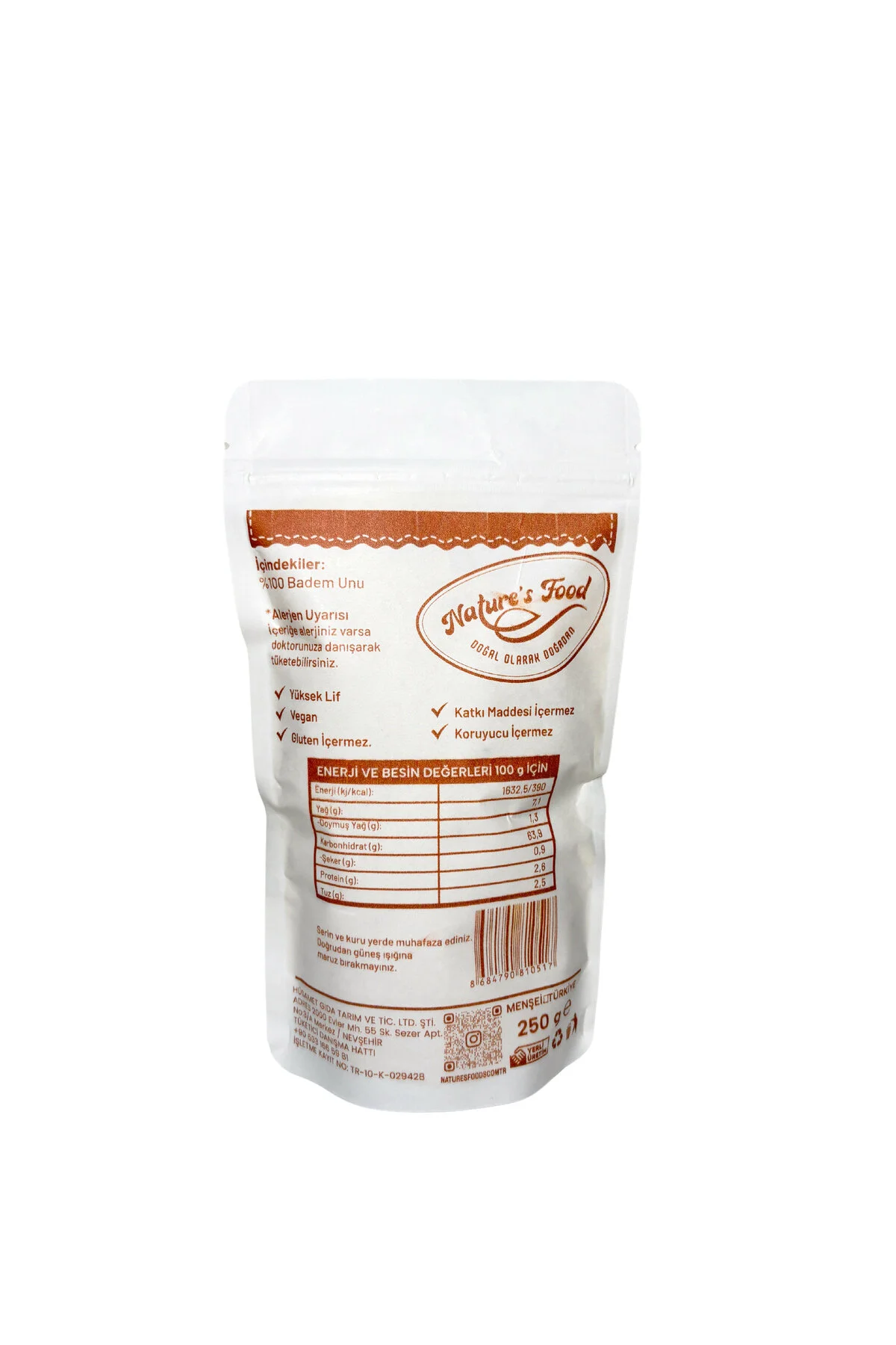Badem Unu 250 Gr %100 Badem Unu