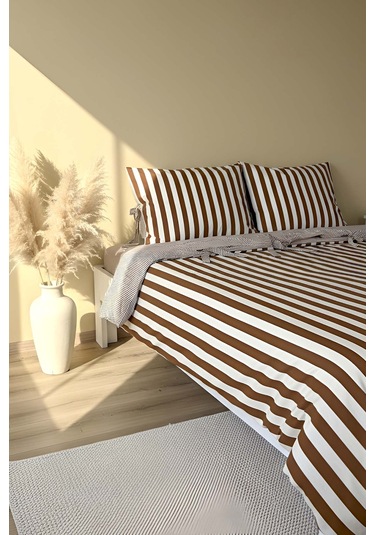 My Sleep Cinnamon Çift Kişilik %100 Pamuklu Nevresim Seti - 4 Parça Çeyiz Seti Çok Renkli