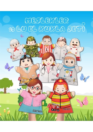 40 Parça - 4 Mega Set Tox El Kukla , Eğitici Oyuncak Karışık Çok Renkli