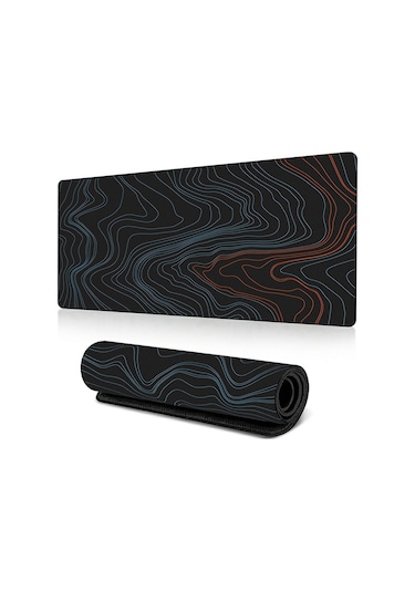 Cbtx 400 900 2mm Soyut Desen Büyük Mouse Pad Kauçuk Bilgisayar Masaüstü Mat - Line-34
