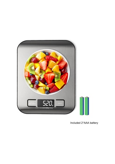 Geeksen Lm-011 Ev Ofisi Dijital Terazi, 304 Paslanmaz Çelik, 5kg Hassas Ağırlık Ölçümü, Lcd Gölge Ekranı, 2 Aaa Pil Gerekli Gümüş
