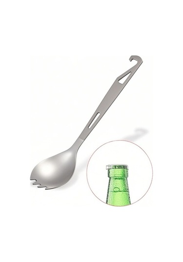Fortunelane Titanyum Spork Çatal Kaşık Açıcı, 16.2cm 15g Hafif, Doğa Kampı Trekking Outdoor, Farklı Renkler Çok Renkli