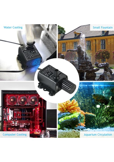 Decdeal Usb Dc5v 2.4 W Ultra Sessiz Mini Fırçasız Su Pompası
