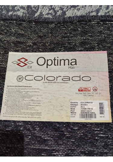 Optima Halı Colorado K5004 Gri 120 180