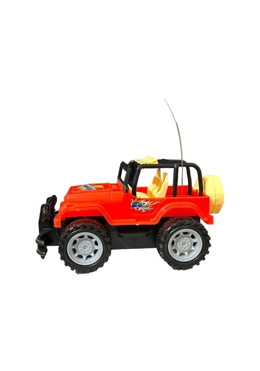 Çocuk Safari Arazi Aracı Uzaktan Kumandalı Yarım Fonksiyon Ileri Geri Oyuncak Jeep Jip Araba - Turuncu