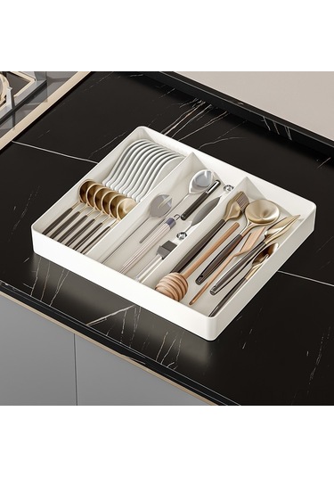 Youtek Mutfak Çekmecesi İçin Bölümlü Organizer, Ayrı Bölmeli Plastik Depolama Kutusu, Temiz Ve Düzenli Malzeme Saklama, Ev Kullanıma Uygun Diğer
