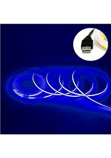 Mavi Dc 5v Usb Cob Şerit 320leds/m Beyaz/buz Mavisi/pembe/sarı/pembe/kırmızı Esnek Şerit Halat Gece Lambası Tv Arkaplan Led Şerit 1m