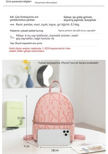 Flybuy Sırt Mektup Gündelik Gri Çok Çantası Amaçlı - Oq Gri