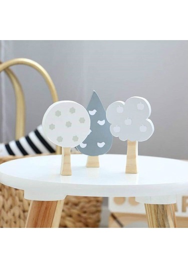 Sones Ahşap Ağaç Üç Parçalı Set Yapı Süslemeleri Fotoğrafçılık Aksesuarları Çocuk Odası Dekorasyonu Set 3 Diğer