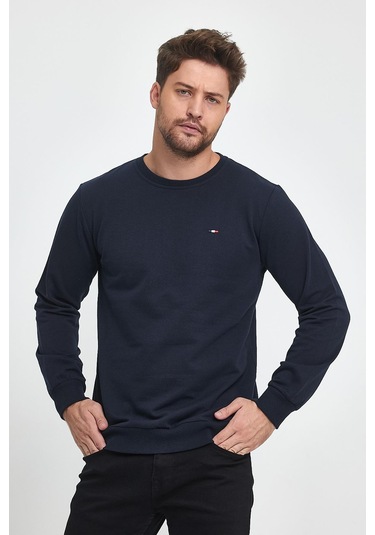 Comeor Erkek Lacivert Bisiklet Yaka Nakış Detaylı Regular Fit Sweatshirt Lacivert Comeor Erkek Lacivert Bisiklet Yaka Nakış Detaylı Regular Fit Sweatshirt Lacivert