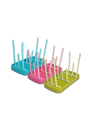 Bosphorusboutique Temizleme Şişe Rafları Rafı Raf Mavi Kurutucu Kurutma Kurutma Kuru Drenaj Depolama Damlalıklı Biberon Biberon Fe