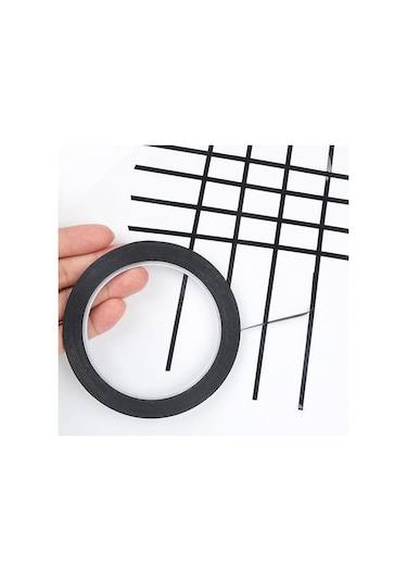 3mm 20 M Siyah Kendinden Yapışkanlı Beyaz Tahta Izgara Izgara İşaretleme Bandı Manyetik Olmayan