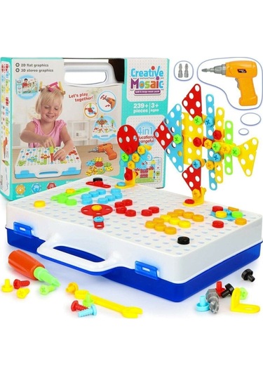 Oyuncak Matkaplı 3D Yaratıcı Tamir Seti Puzzle Eğitici