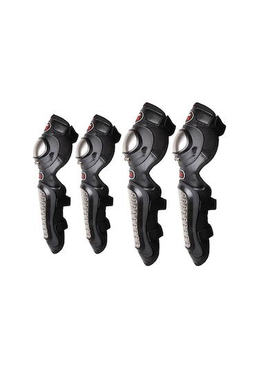 Neevoyu Motor Kollu Ve Dizlik 4'lü Set - Çelik Kaplama, Ayarlanabilir Kayışlı, Offroad Ve Bisiklet Sporları İçin Tüm Mevsim Korumalı Altyapı