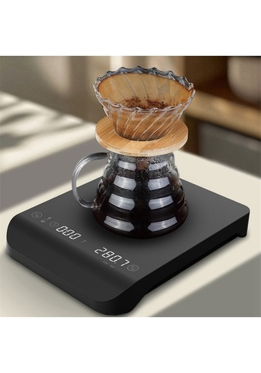 Ulzyvf Mutfak Dijital Tartı 3kg/0.1g - Kahve & Gıda Ölçüsü Siyah
