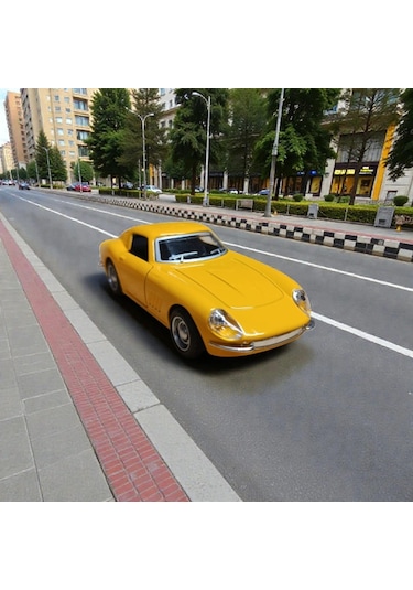 1966 Ferrari Sarı 275 Gtb Metal Diecast Çek Bırak Model Araba Diğer