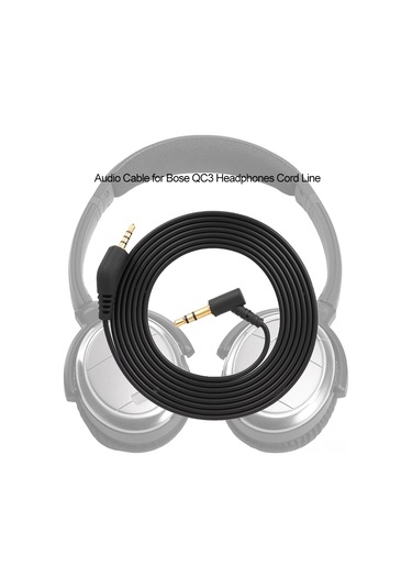 Springsun Bose Qc3 Kulaklık Ses Kablosu - 3.5mm-2.5mm Altın Kaplı, Tpe Malzeme, 150cm Uzunluk, Siyah