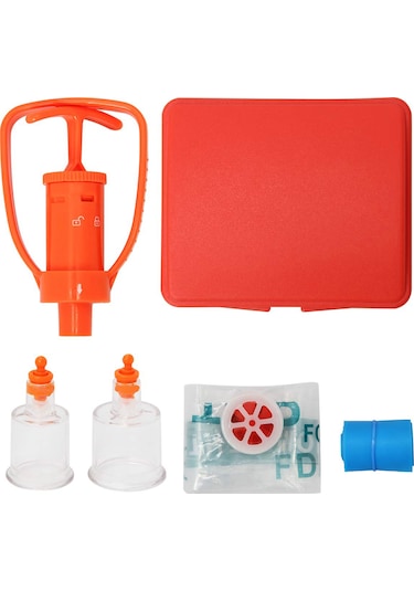 Padalink Yeniden Kullanılabilir Taşınabilir Zehir Çekme Seti: Kamp, Balıkçılık Ve Doğa Yürüyüşleri İçin Kırmızı