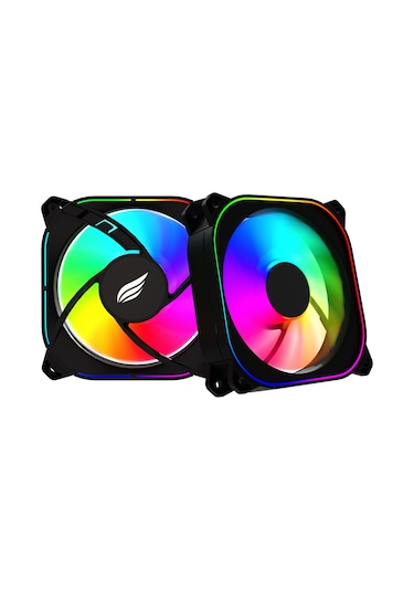 Hawk Gaming HF120 Silentforce 120mm ARGB Üçlü Kontrolcü ve Kumada Dahil Siyah Kasa Fanı