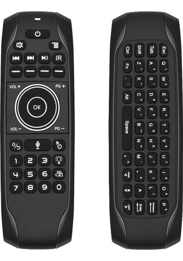 Trendooze Uzaktan Tv Ses Pro Pc Led Kutusu Kumanda, Klavye Kablosuz Jiroskoplu İçin G7v Fly Fare Desteği Aydınlatmalı Android Akıllı Air 2.4ghz / Tj