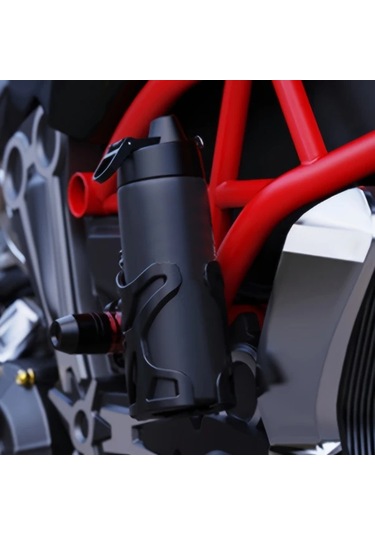 Cloudstore Siyah 1 Adet Ayarlanabilir Abs Evrensel Motosiklet Bisiklet Bardak Tutucu Siyah